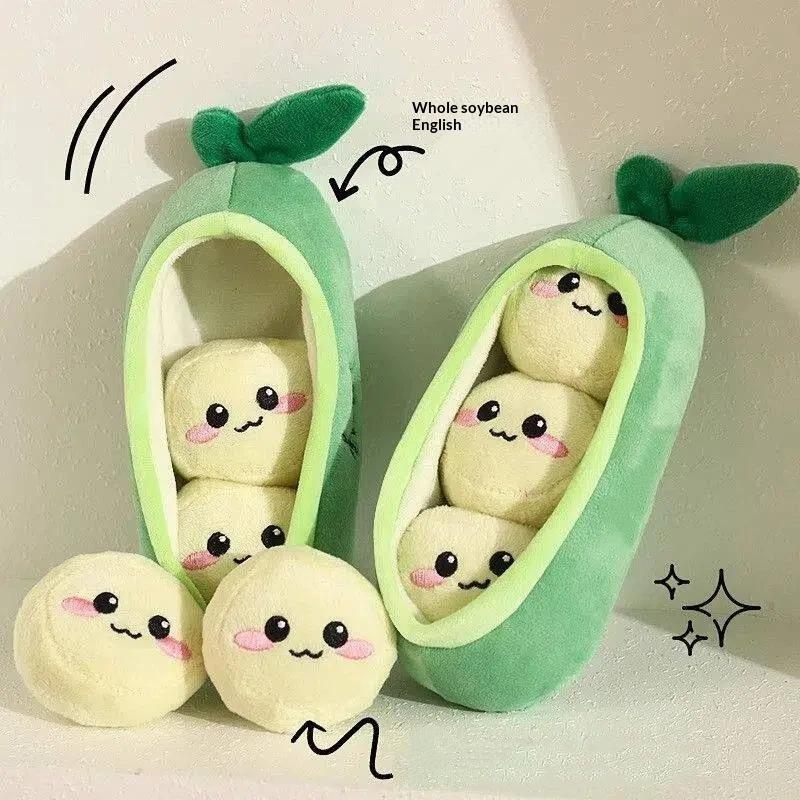 1Pc Small Dog Pea Pod Plush To - Interactive Squeaky Plush Dog Toy recension och pris