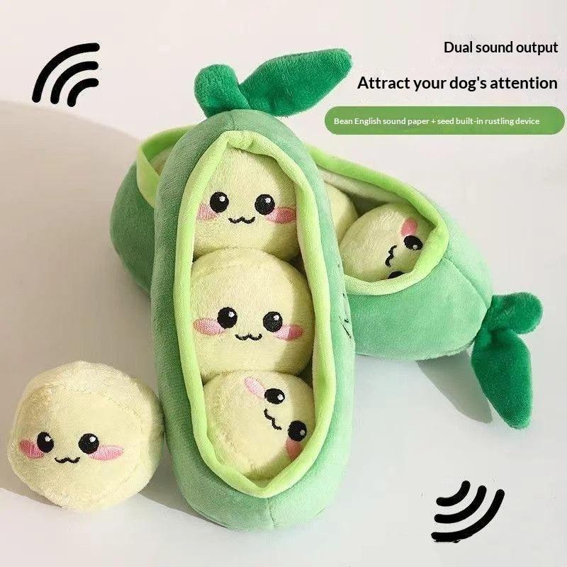 1Pc Small Dog Pea Pod Plush To - Interactive Squeaky Plush Dog Toy recension och pris