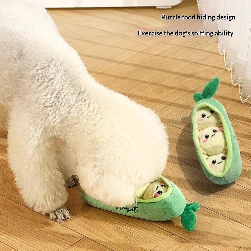 1Pc Small Dog Pea Pod Plush To - Interactive Squeaky Plush Dog Toy recension och pris
