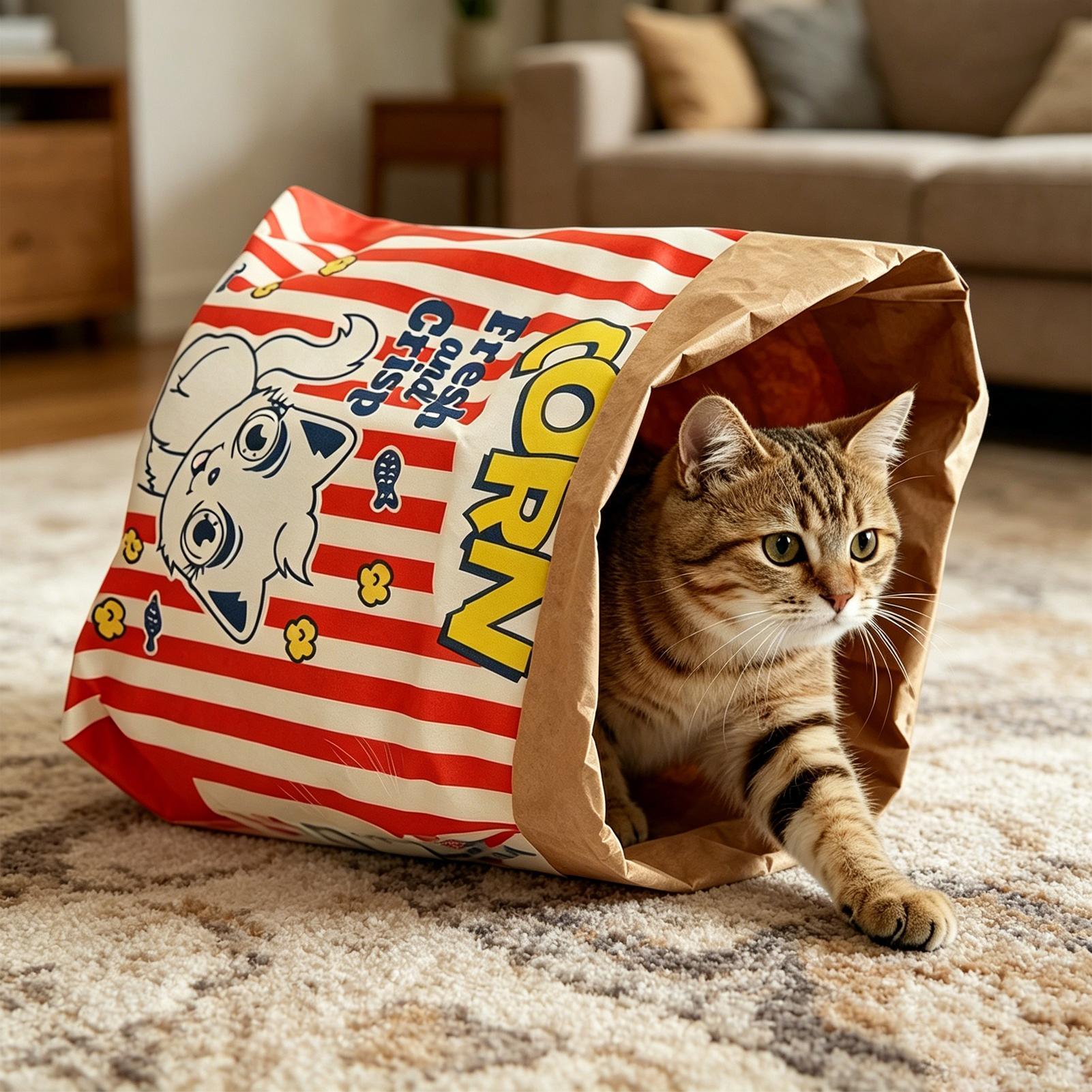 Crinkle Cat Bag Foldable Inter - Dog Puzzle Feeder Toy recension och pris