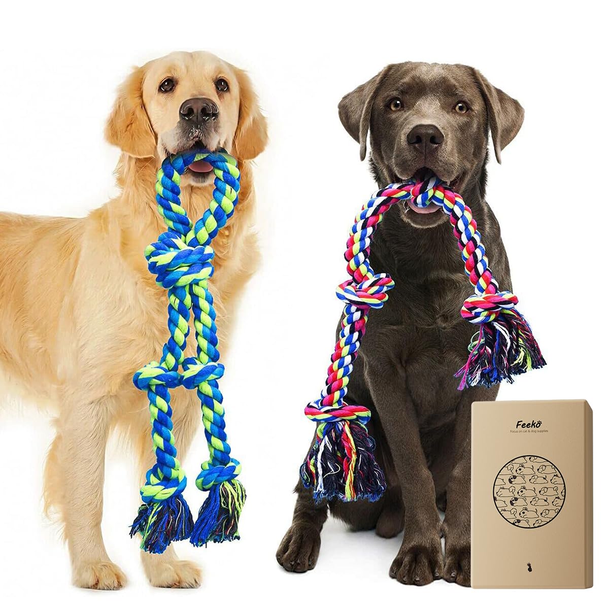 Tough Rope Dog Toys for Large  - Dog Rope Toy Aggressive Chewers recension och pris