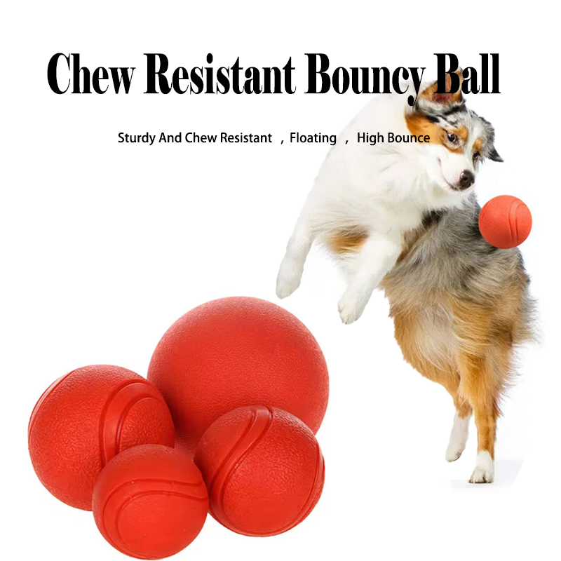 Solid Rubber Dog Bouncy Ball I - Indestructible Dog Chew Toy recension och pris